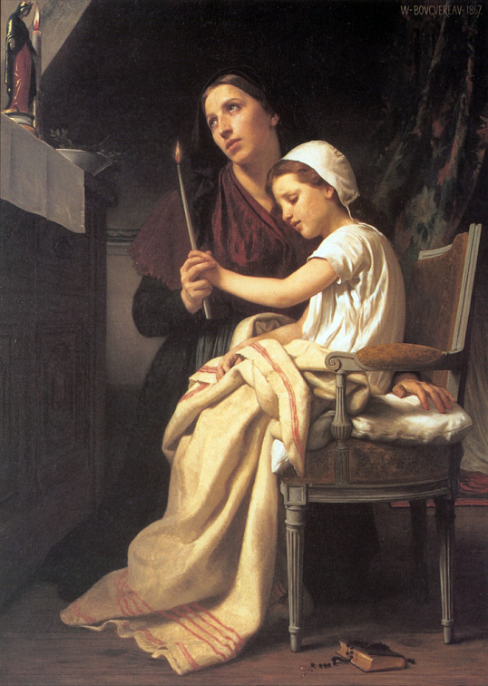 мама с дочкой молятся